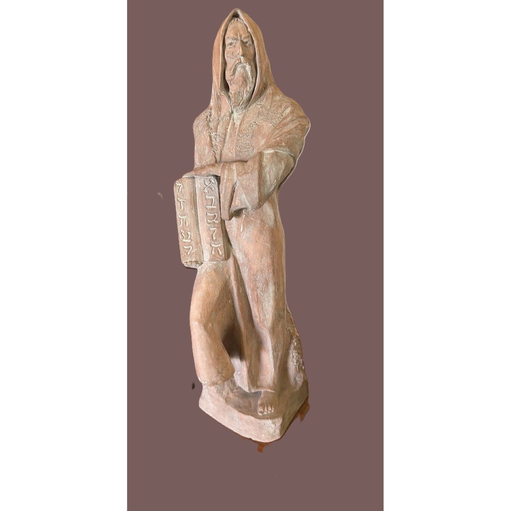 Austin Productions Vintage 1980 Moses w/ 10 Commandments Statue by David Fisher